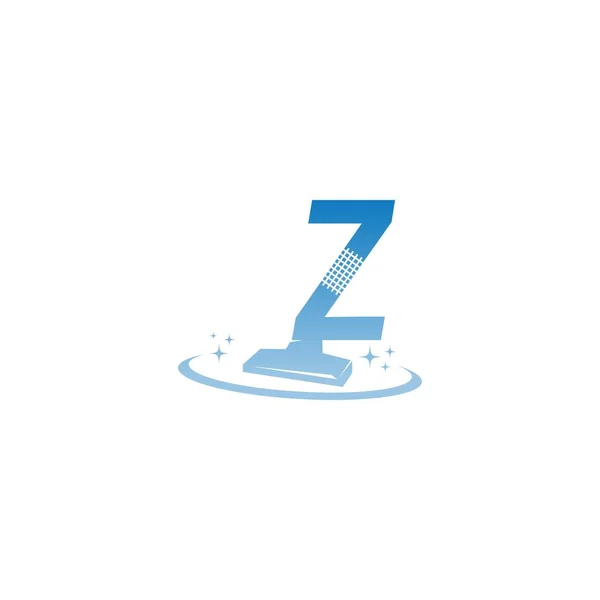 Siivouspalvelu Logo Kuvitus Kirjaimella Kuvake Malli Vektori — vektorikuva