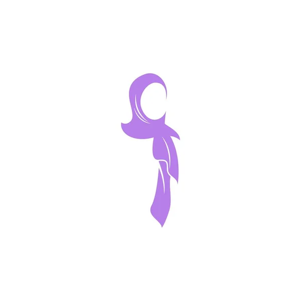 Hijab Logo Resim Tasarım Şablonu Vektörü — Stok Vektör