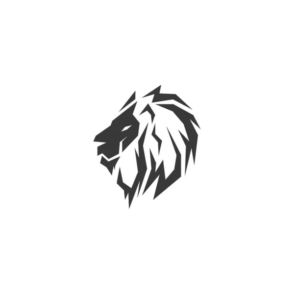 Лев Голова Значок Логотип Дизайн Векторний Шаблон Ілюстрація — стоковий вектор