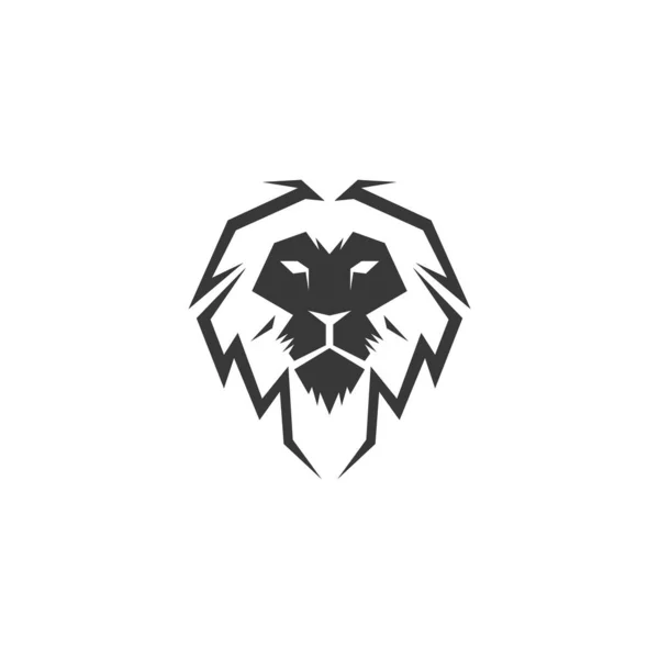 Лев Голова Значок Логотип Дизайн Векторний Шаблон Ілюстрація — стоковий вектор