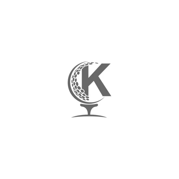 Buchstabe Und Golf Ball Symbol Logo Design Illustration — Stockvektor
