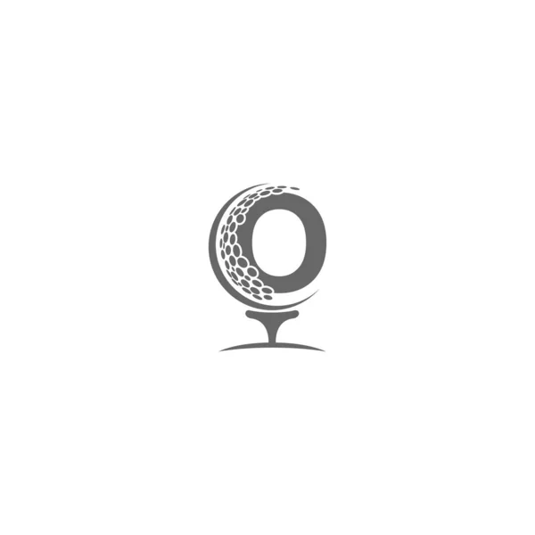 Harfi Golf Topu Simgesi Logo Tasarımı Illüstrasyonu — Stok Vektör