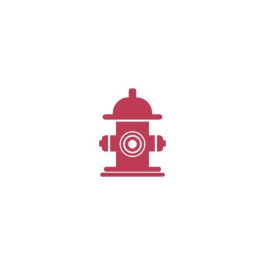 Hydrant simgesi logo tasarım şablonu çizimi