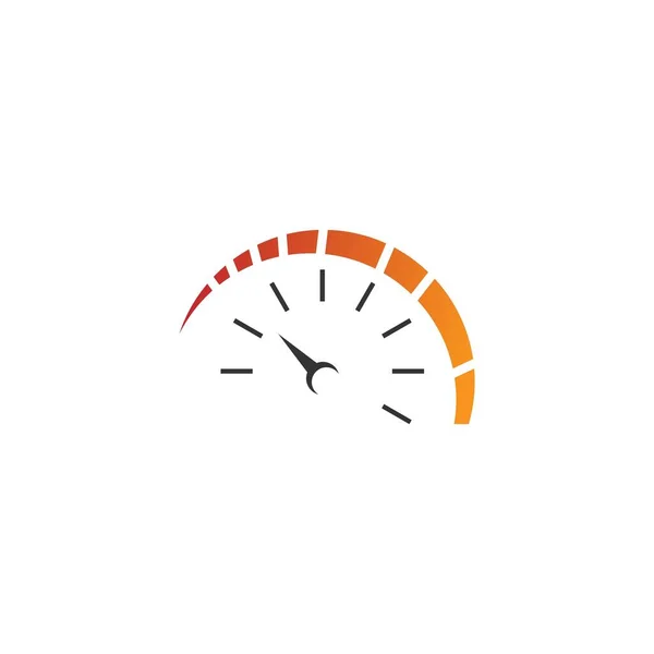 速度計のアイコン ゲージと回転計のロゴ ベクターイラスト — ストックベクタ