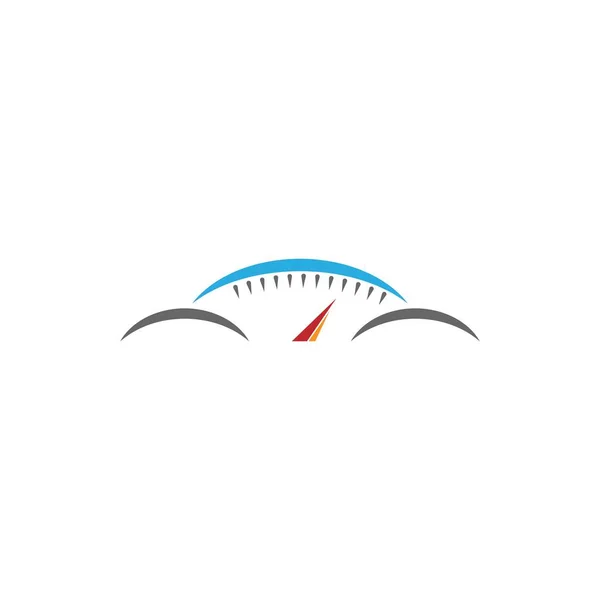 Ikon Speedometer Gauge Dan Rpm Meter Logo Ilustrasi Vektor - Stok Vektor