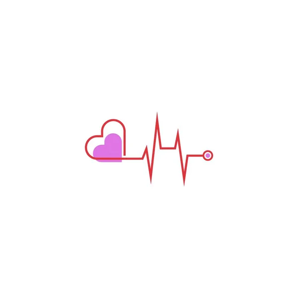 Heart Care Logo Ikon Design Illustration Vektor Mall — Stock vektor