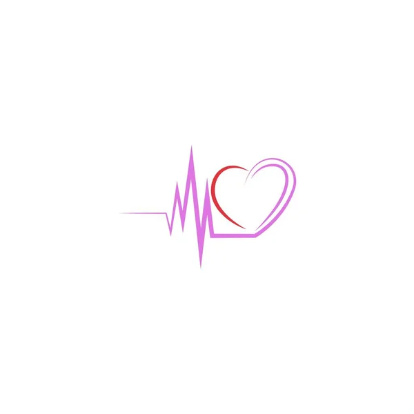 Logo Heart Care Ikona Projekt Ilustracja Wektor Szablon — Wektor stockowy