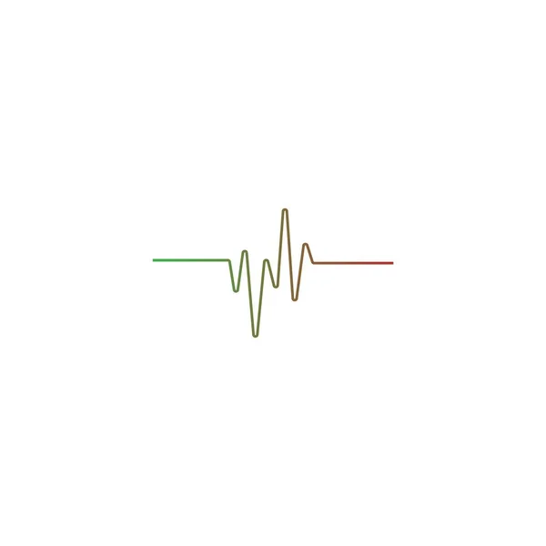 Beat Pulse Symbol Flache Design Vektor Illustration — Stockvektor