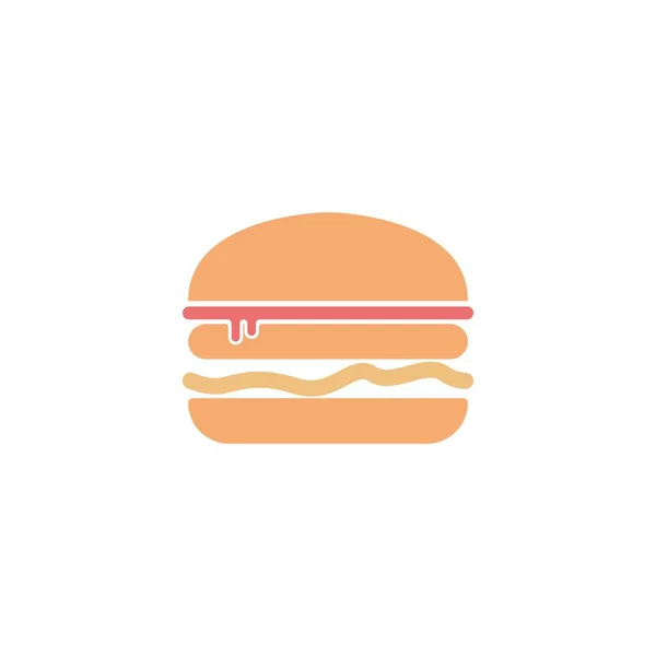 Hamburger Simgesi Tasarım Şablonu — Stok Vektör