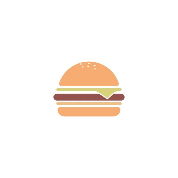 Hamburger Ikone Illustration Design Vorlage — Stockvektor