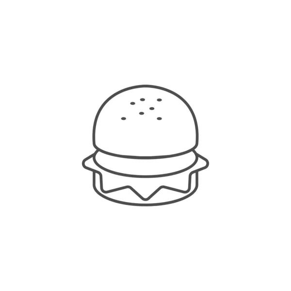 Hamburger Ikone Illustration Design Vorlage — Stockvektor