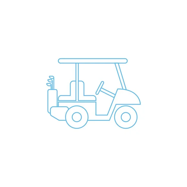 Golf Cart Ikone Design Konzept Illustration Vorlage — Stockvektor