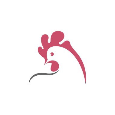 Tavuk hayvan simgesi logo tasarımı örnekleme şablonu