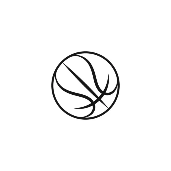 Basketbol simgesi logo tasarımı örnekleme şablonu vektörü
