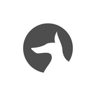 Anubis simge logo tasarımı örnekleme şablonu vektörü