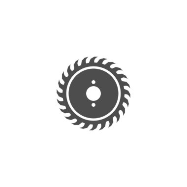 Metal testere simgesi logo tasarımı örnekleme şablonu