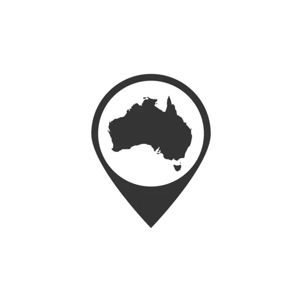 Australia Icona Disegno Illustrazione Modello Vettoriale — Vettoriale Stock
