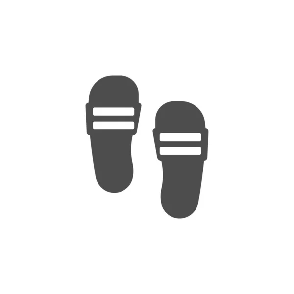 Pantoufles Icône Logo Conception Illustration Modèle Vecteur — Image vectorielle