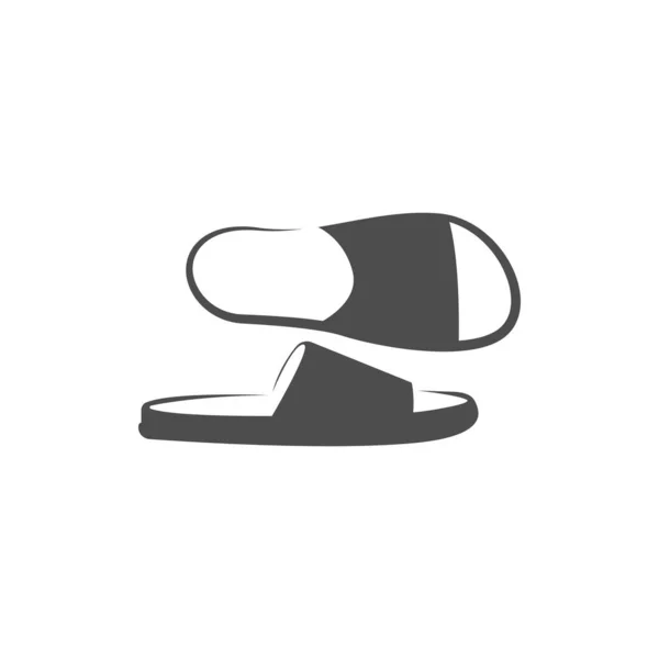 Slippers Icon Logo Design Illustration Template Vector — Stock Vector