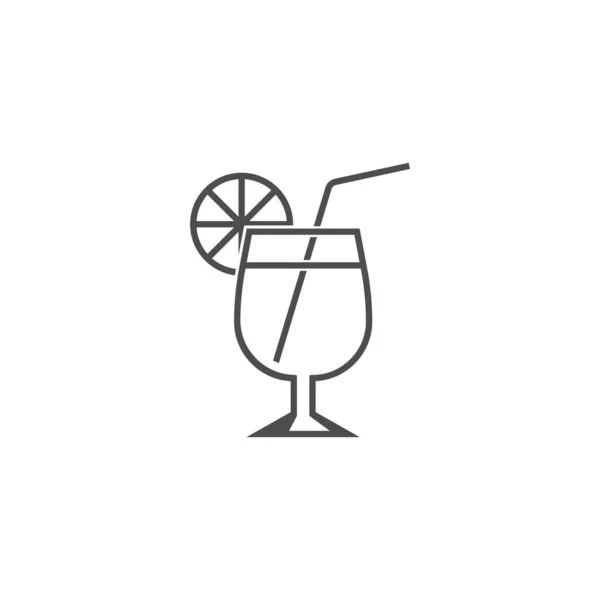 Verão Bebida Ícone Logotipo Design Ilustração Modelo Vetor —  Vetores de Stock