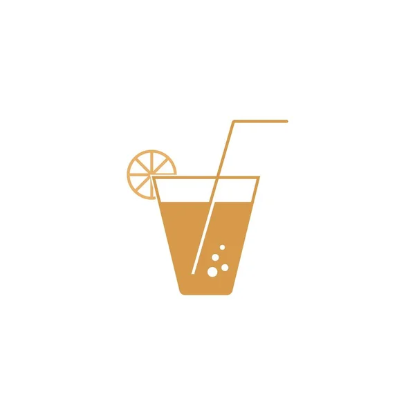 Summer Drink Icon Logo Design Illustration Template Vector — Wektor stockowy