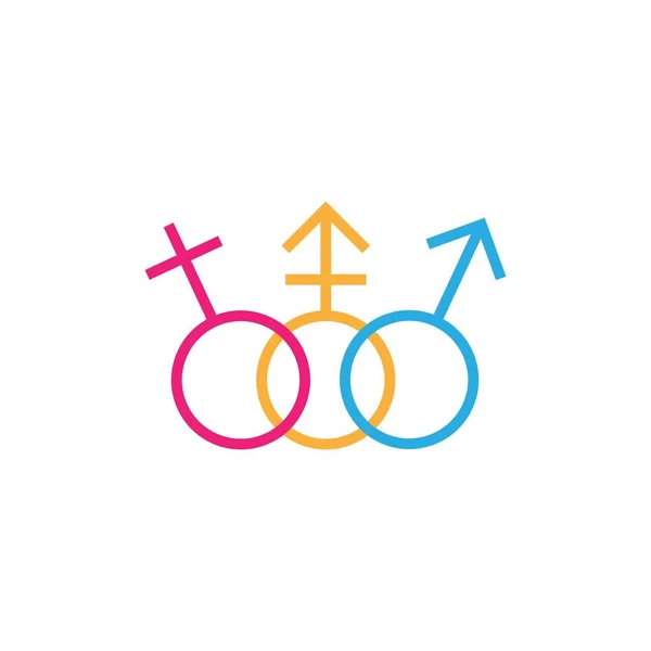 Homophobia Transphobia Biphobia Icon Design Illustration Vector — Stockvector