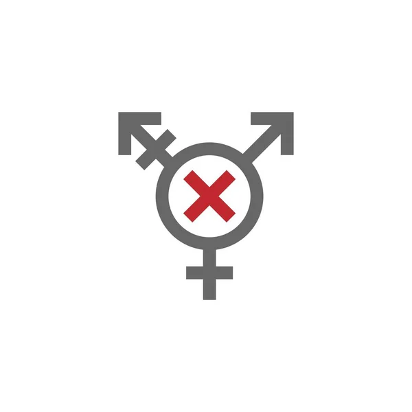 Homophobia Transphobia Biphobia Icon Design Illustration Vector — Stockvector