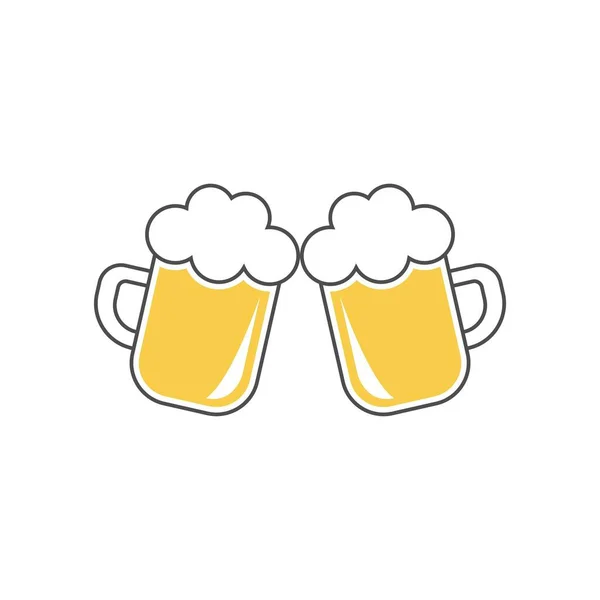 Beer Icon Logo Design Illustration Template — Wektor stockowy