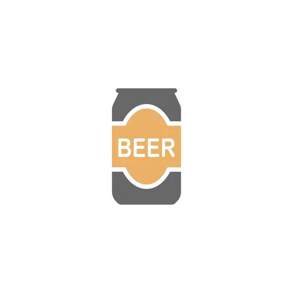 Beer Icon Logo Design Illustration Template — Stock Vector