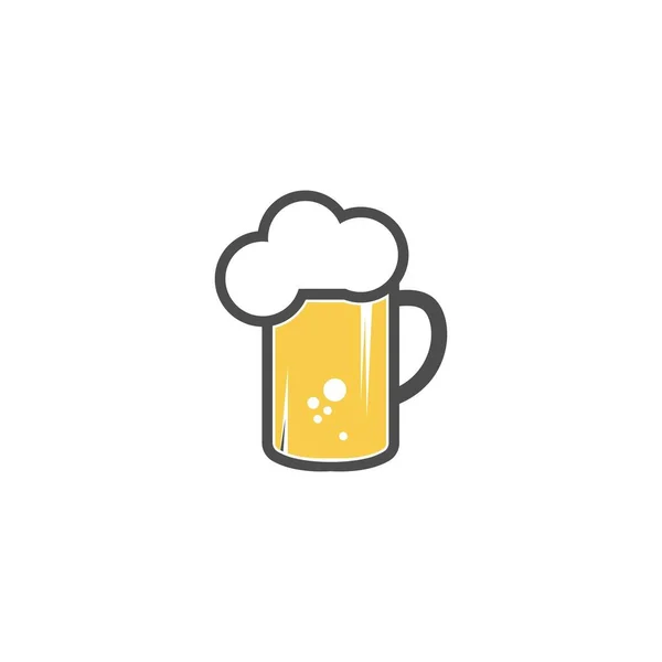 Beer Icon Logo Design Illustration Template — Stock Vector