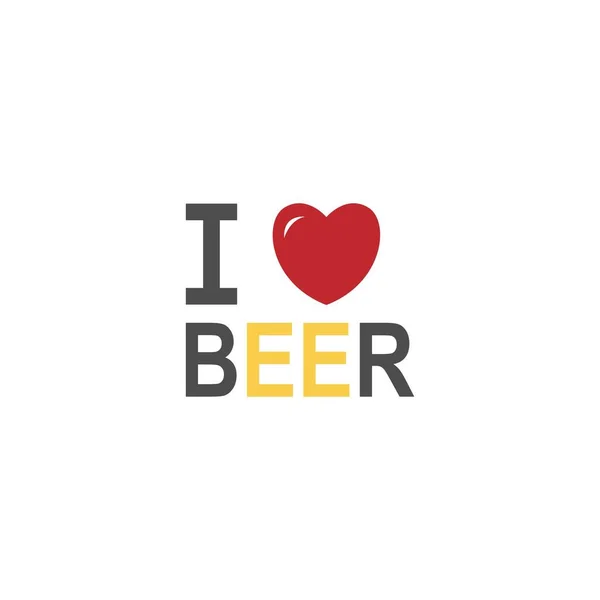 Beer Icon Logo Design Illustration Template — Stock Vector