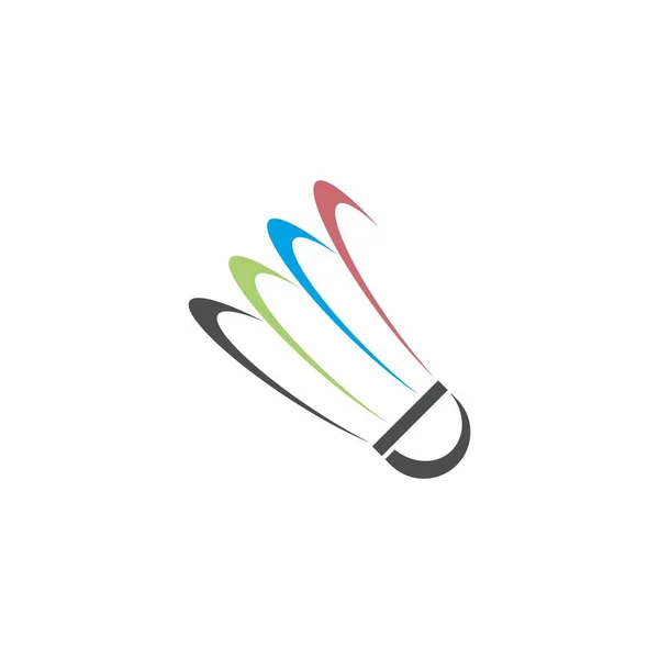 Badminton Shuttlecock Icon Logo Illustration Vector — Vector de stock
