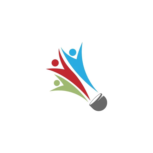 Badminton Shuttlecock Icon Logo Illustration Vector — стоковый вектор