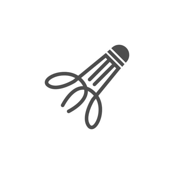 Badminton Mekik Simgesi Logo Illüstrasyon Vektörü — Stok Vektör