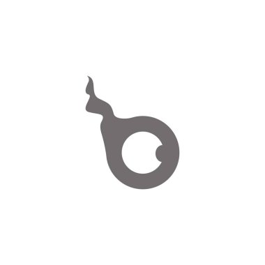 Hayalet logo tasarımı çizim şablonu vektörü