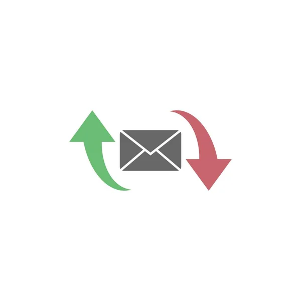 Posta Posta Zarfı Simge Resimleme Şablonu — Stok Vektör