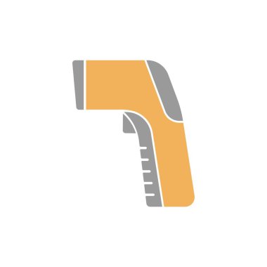 Termometre simgesi logo tasarımı örnekleme şablonu vektörü