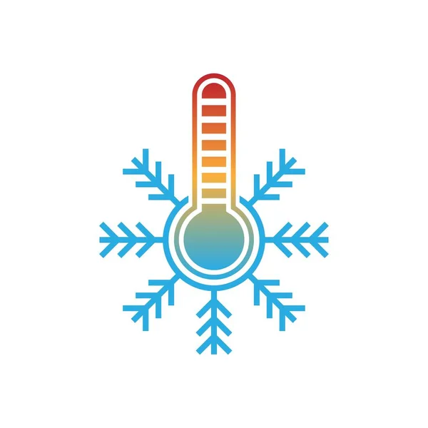 Термометр Иконка Дизайн Логотипа Иллюстрации Вектор Шаблона — стоковый вектор
