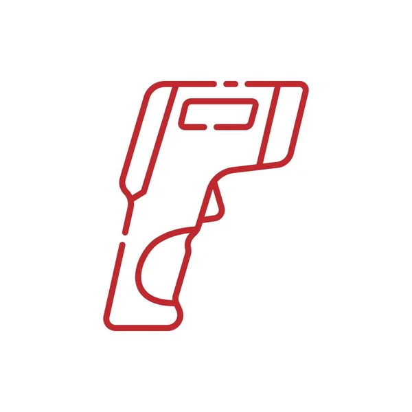 Thermometer Icon Logo Design Illustration Template Vector — Stok Vektör