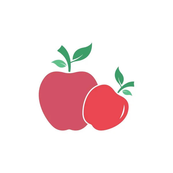 Apple Icona Logo Disegno Illustrazione Modello Vettoriale — Vettoriale Stock