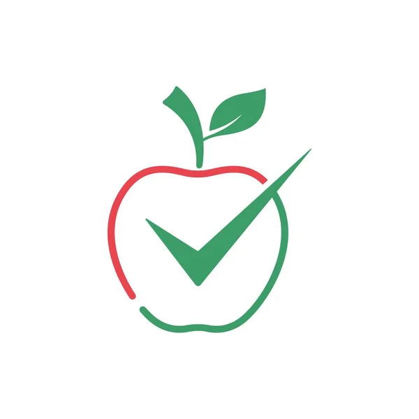 Apple Icon Logo Design Illustration Template Vector — Image vectorielle