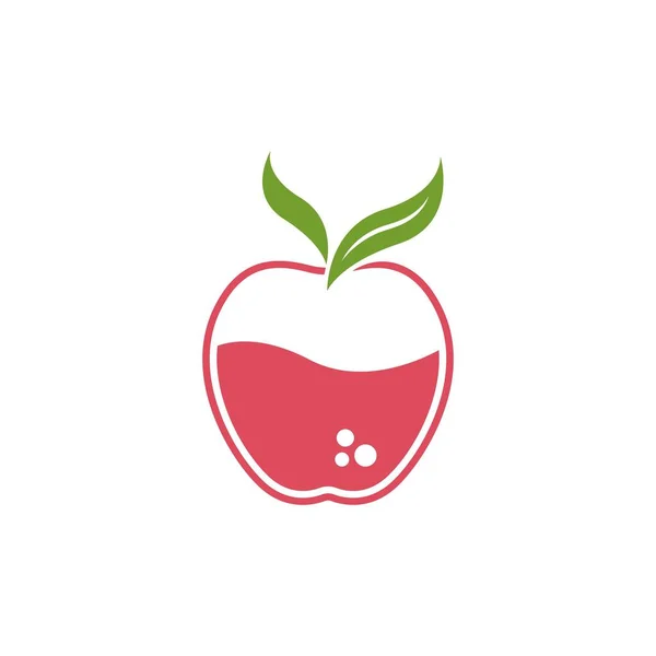 Apple Icon Logo Design Illustration Template Vector — 스톡 벡터
