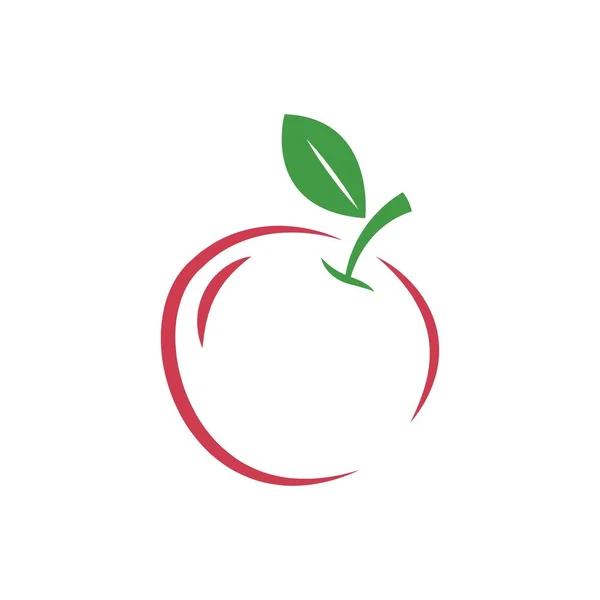 Apple Icon Logo Design Illustration Template Vector — Image vectorielle