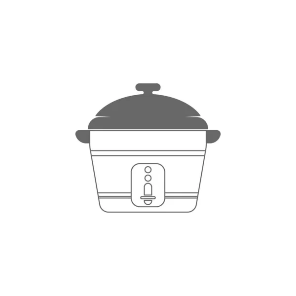 Rice Cooker Icon Flat Design Illustration Template Vector — Stock Vector