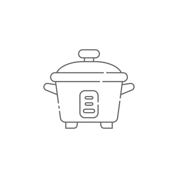 Icono Cocina Arroz Diseño Plano Plantilla Ilustración Vector — Vector de stock