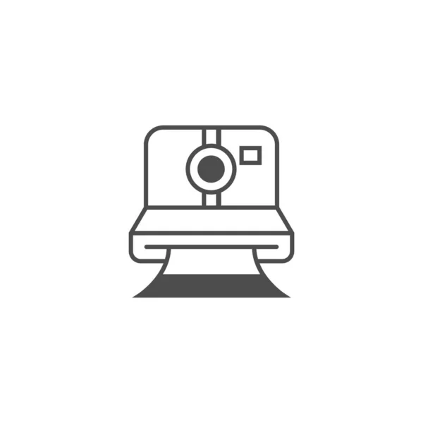 Ícone Câmera Logotipo Design Plano Ilustração Modelo Vetor — Vetor de Stock
