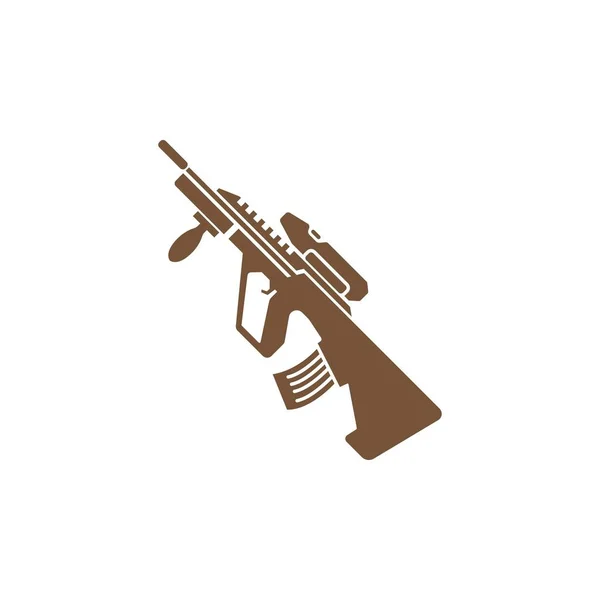 Pistola Pistola Icona Logo Disegno Illustrazione Modello Vettoriale — Vettoriale Stock