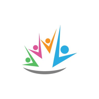 Toplum Bakımı Logosu tasarım çizim şablonu vektörü
