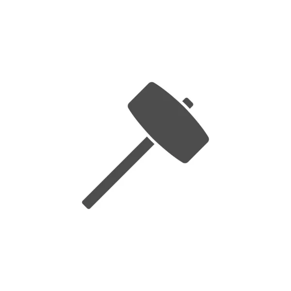 Hammer Icon Logo Flat Design Illustration Template — Stock Vector