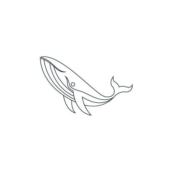 Шаблон Логотипа Китов — стоковый вектор